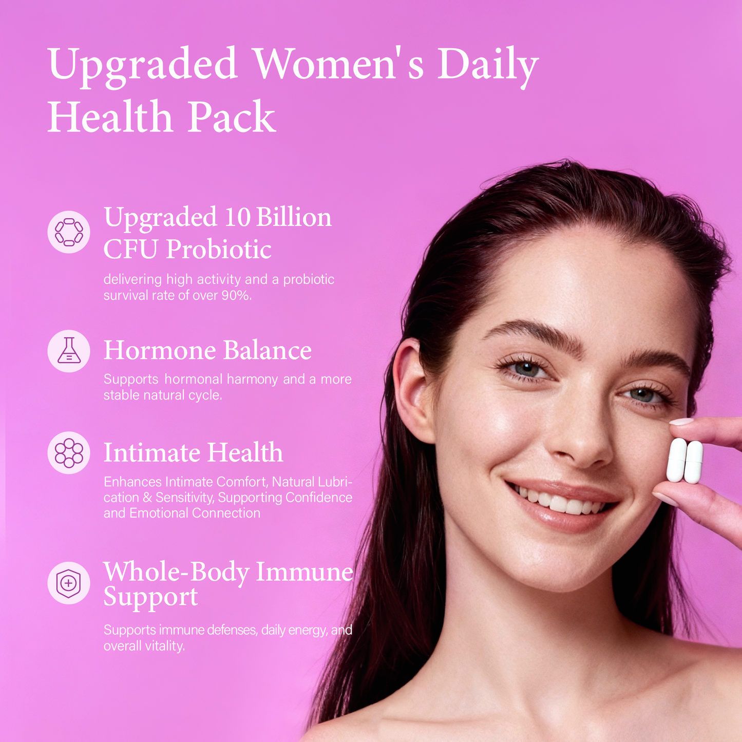 Laife Women’s Daily Balance Capsules – 10 Billion CFU Probiotic– Feminine & Hormonal Balance Support