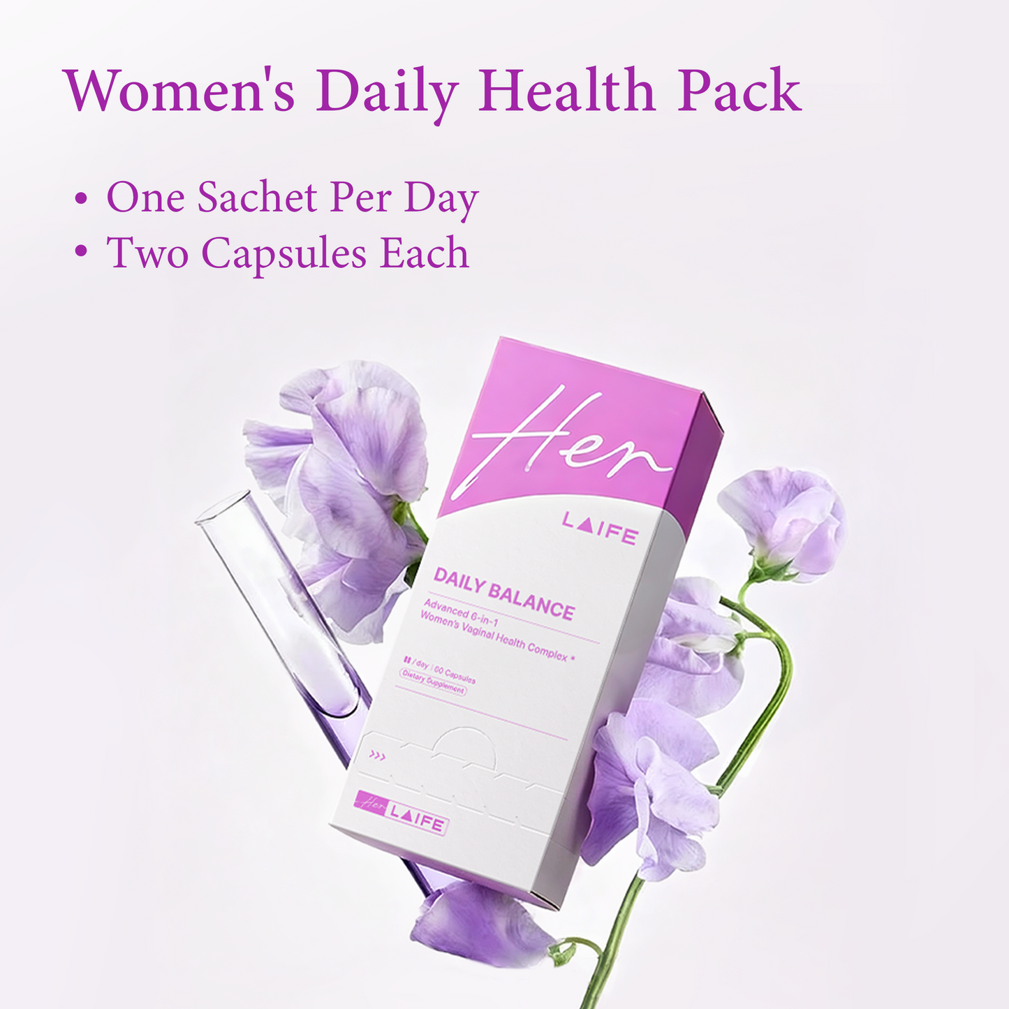 Laife Women’s Daily Balance Capsules – 10 Billion CFU Probiotic– Feminine & Hormonal Balance Support