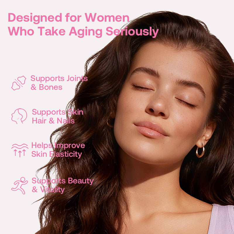 Collagen Peptides – Skin, Hair, Nails, Muscles & Bones Support – Brightening & Healthy Aging Support
