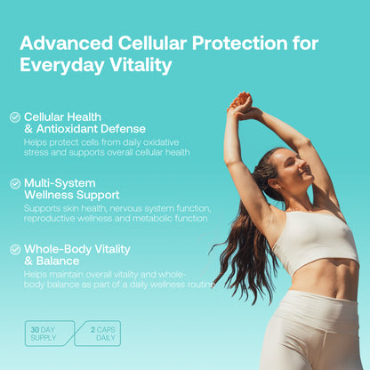 Laife L-Ergothioneine PLUS – Advanced Anti-Aging Cellular Support for Skin, Energy & Whole-Body Vitality with L-Ergothioneine, Nicotinamide Riboside (NR), Fisetin, Quercetin, Curcumin, Magnesium & Ecdysterone-60 capsules